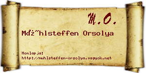 Mühlsteffen Orsolya névjegykártya