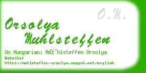 orsolya muhlsteffen business card